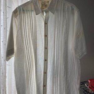 Tasso Elba Cream Short Sleeve Shirt